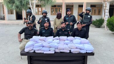 منشیات کیخلاف جاری کریک ڈاون میں ایک اور کامیاب کاروائی 124 کلو چرس برآمد ملزم گرفتار