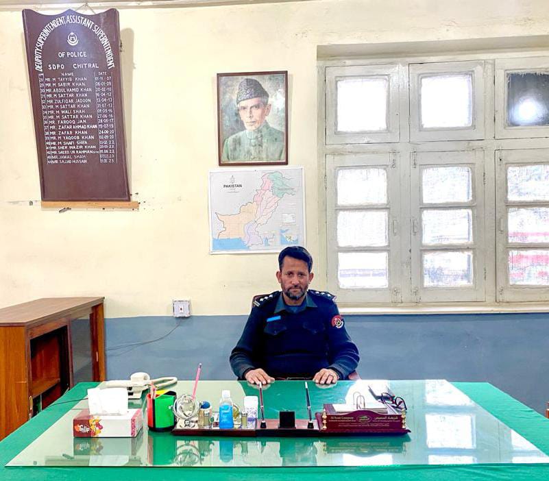 لوئر چترال: ڈی ایس پی سجاد حسین نے اپنے عہدے کا چارج سنبھال لیا