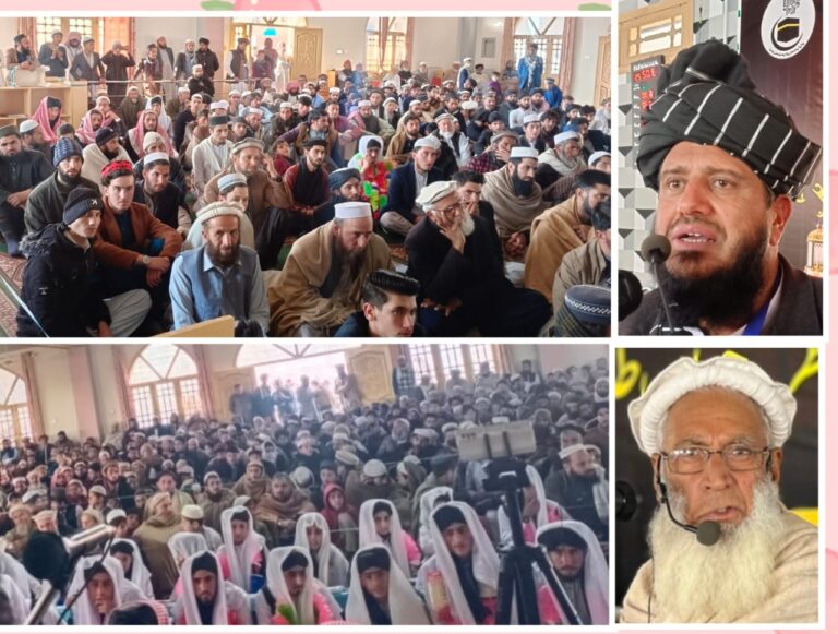 ن خیالات کا اظہار جامعہ تفہیم القرآن تیمر کیمپ دیر لوئر میں مہتمم جامعہ ہذا شیخ القرآن والحدیث مولانا شاہ کے سرپرستی میں منعقدہ