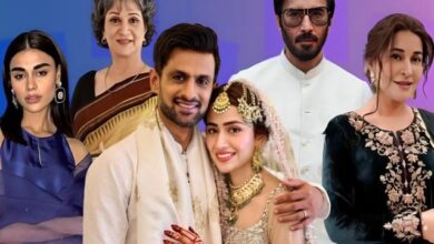 شوبز ستاروں کی شعیب ملک اور ثنا جاوید کو شادی کی مبارکباد