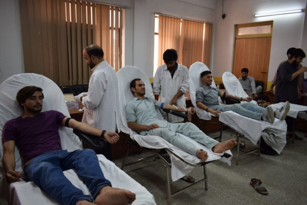 ملاکنڈ یونیورسٹی میں بلڈ ڈونیشن کیمپ کا انعقاد