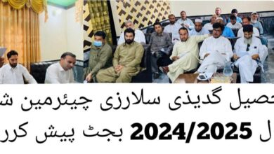 بونیر: تحصیل ناظم نے 39 کروڑ 16 لاکھ 214 روپے کا سالانہ بجٹ پیش کیا