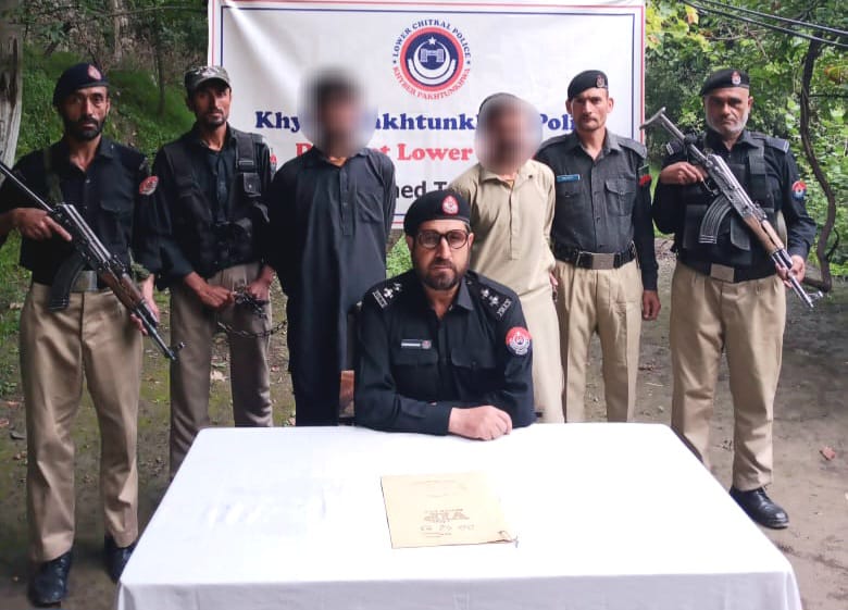 لوئر چترال پولیس کی بروقت کاروائی، قتل کے وردات میں ملوث ملزمان کی افغانستان بھاگنے کی کوشش ناکام