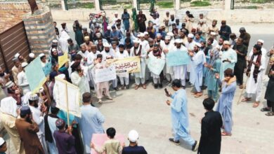 سوات: قادیانیوں کی حمایت میں عدالتی فیصلے کے خلاف تحریک لبیک کا احتجاجی مظاہرہ