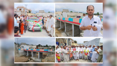 تالاش: ایک کروڑ آٹھ لاکھ روپے کی لاگت سے تعمیر کردہ رابطہ پل کا افتتاح، گاڑیوں کی آمدورفت شروع