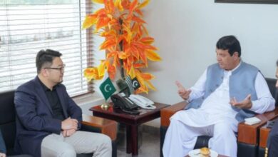 وفاقی وزیر انجینئر امیر مقام سے چینی وفد نے ملاقات کی۔ 