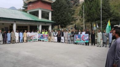 دیر بالا: ضلعی انتظامیہ کا یوم سیاہ کشمیر پر واک، بھارتی مظالم کی مذمت