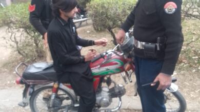 سوات میں ٹریفک قوانین کی خلاف ورزی پر 356 افراد کے خلاف کارروائی